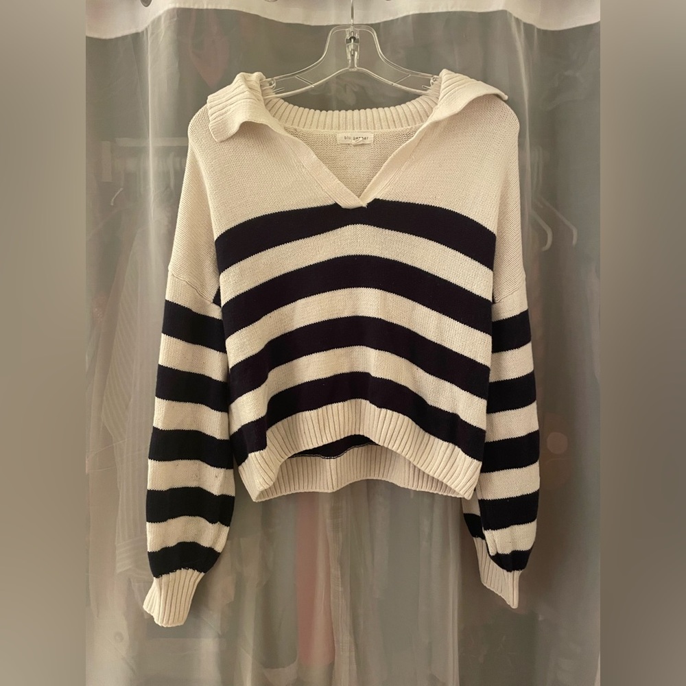Navy Blue Stripe Nautical Sweater
